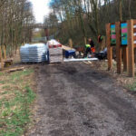 construction works and interpretation boards at goldthorpe embankment