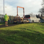 delivery of our memorial stone at goldthorpe embankment