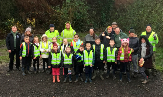 goldthorpe primary schoolchildren planting our orchard