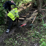 groundwork during august 2019 clean up at goldthorpe embankment