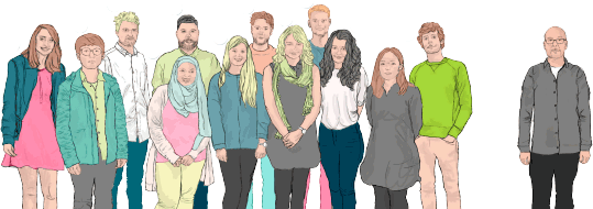 illustration of the sheffield university live projects team