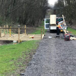 installation of decking area at goldthorpe embankment