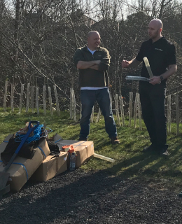 leaders during hedge planting at goldthorpe embankment