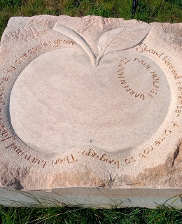 memorial stone remembering paul and darren holmes at goldthorpe embankment