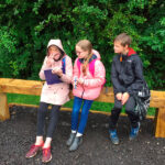 schoolchildren with clipboards at Goldthorpe Embankment