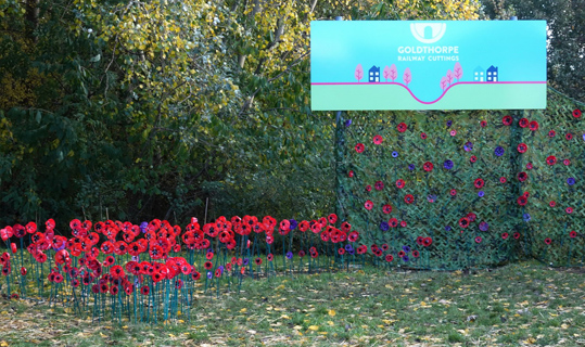 remembrance poppies made from plastic bottles in 2021