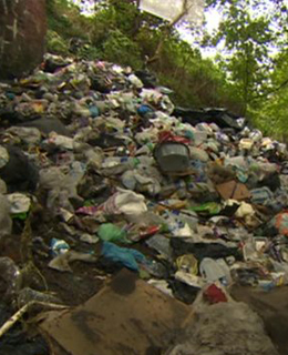 flytipping at goldthorpe railway embankment before development